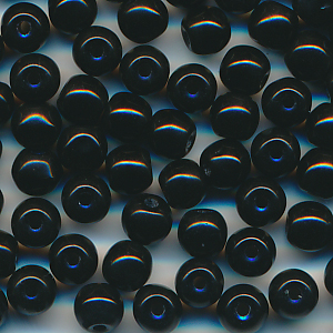 Glasperlen schwarz Kugeln, Inhalt 150 Stück, 4 mm