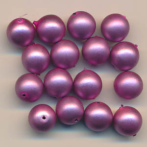 Wachsperlen violett perlmutt, Inhalt 30 Stück, Größe 8 mm, Glasperlen, Mix