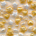 Wachsperlen Mix perlmutt gold, Inhalt 50 Stück, Größe 4-8 mm, Glas