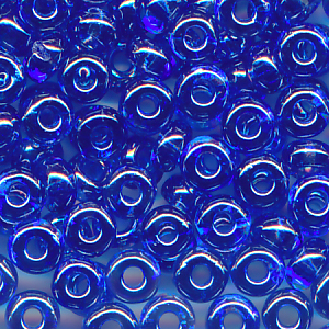 Rocailles blau lüster, Inhalt 14 g, Größe 8/0 (3,1 mm)